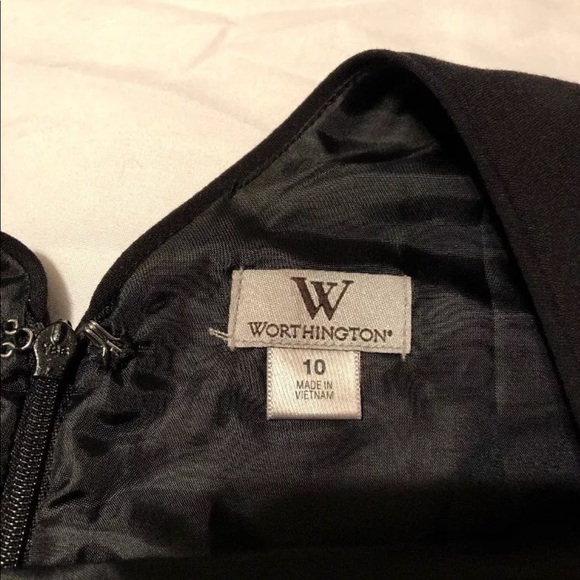 ⬇️$30 WORTHINGTON Peplum LBD dress cap sleeve W2W - Picture 6 of 8